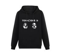 ExbeRt Tenacious D Men'S Long Sleeve Hoody With Pocket Sweatershirt, Hoodie Top Hoodie Size L Black