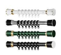Exble Curtain Pole 40-500 cm No Drill Shower Curtain Rod for Balconies & Wardrobes Steel Color Adjustable Size 50-75 cm (19-29 in) - Versatile & Easy to Install