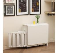 Exble Dining Table Set Solid Wood Folding Table with Hanging Leaf Design & 4 6 Chairs Perfect for Restaurants 2 Packas Available Space Saving Solut