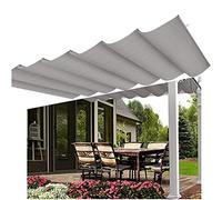 Exble Patio e Cover Breathable ning 95% UV Resistant Roof Wave Gray 1.2x5m Outdoor Canopy Solut