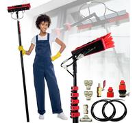 Exble Water-fed Window Cleaning Brush Kit for High Rise & Solar Panels Duster for Cobwebs Ultimate Cleaning Solut.
