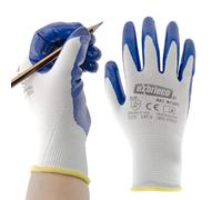 EXBRIECO, 12, 6 or 3 Pairs of Protective Gloves, Polyester and Polyurethane, Durable, Abrasion Resistant, Repair, Mechanics with a Single Socket, for Men and Women.