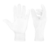EXBRIECO, 2, 6 or 12, Cotton Gloves, Moisturizing Gloves, Soft, Elastic, Hand Care, Comfortable, Mime, Jeweller, Waiter, Costume, White or Black.