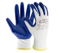 EXBRIECO Professional Work Gloves 3, 6, 12, 60, 120 or 240 Pairs Protective Gloves, Polyester and Nitrile, Touch Precision, Breathable, Elastic, Heavy Duty, Construction, Mechanical, EPI.