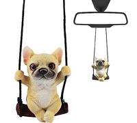 Exbrith Bulldog Car Pendant, Car Swing Pendant, Car Bulldog Ornament, French Bulldog Car Pendant, Animal Rearview Mirror Pendant, Cute Car Pendant, Funny Gift