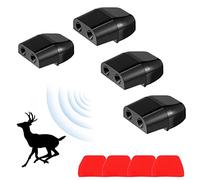 Exbrith Pack of 4 Car Deer Warning Deer Whistle Ultrasonic Wild Animal Warning Devices for Cars, Trucks, Motorcycles, Avoid Beating Animals, Protect Vehicles