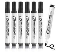Exburanty Permanent Marker Pens, 6 Pcs Black Permanent Markers, Waterproof,Fade-resistant,Quick Drying Markers, for Doodling, Colouring, Marking, Office School Supplies