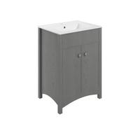 Exbury Grey Ash Freestanding Vanity Unit & Basin Set (W)610mm (H)835mm