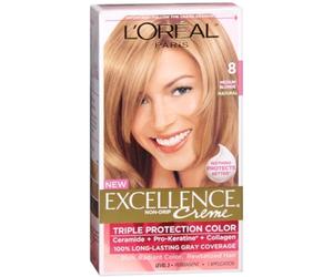 Exc H/C Med Bld #8 R Size 1ct L'Oreal Excellence Creme Hair Color Medium Blonde #8