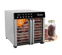 Excalibur Food Dehydrator 8-Tray for Jerky, Fruit, Vegetables, Herbs, Pet Treats, 7.2 Cu Ft Drying Space with Adjustable Temperature Control and 80 hour digital timer, 8-Tray, Stainless Steel
