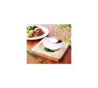 Excalibur Mezzaluna Herb & Salad Chopper with Board | Herb Chopper and Salad Chopper Made from Superior Stainless Steel, with Premium Rubber Wood