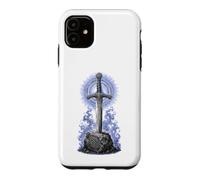 Excalibur Sword in Stone Arthurian Legend Sacred Line Art Case for iPhone 11