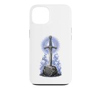 Excalibur Sword in Stone Arthurian Legend Sacred Line Art Case for iPhone 13