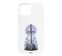 Excalibur Sword in Stone Arthurian Legend Sacred Line Art Case for iPhone 15