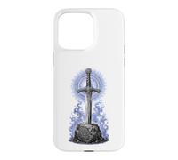 Excalibur Sword in Stone Arthurian Legend Sacred Line Art Case for iPhone 15 Pro Max