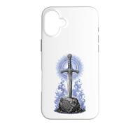 Excalibur Sword in Stone Arthurian Legend Sacred Line Art Case for iPhone 16 Plus