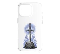Excalibur Sword in Stone Arthurian Legend Sacred Line Art Case for iPhone 16 Pro