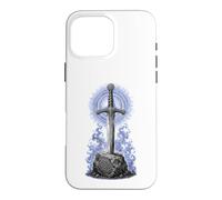 Excalibur Sword in Stone Arthurian Legend Sacred Line Art Case for iPhone 16 Pro Max
