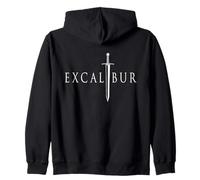 Excalibur The Legendary Sword in the Stone of King Arthur 4 Zip Hoodie