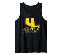 Excavator 4th Birthday Bulldozer Construction Adventure Tank Top