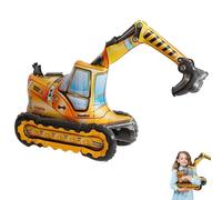 Excavator Balloons, Large Excavator Foil Balloon, Construction Site Balloons, Birthday 4D, Excavator Decoration Children's Birthday Boy 1 2 3 Years, for Children's Birthday Party, Architecture Theme