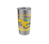Excavator Child Ready Going to Be A Big Brother Stainless Steel Insulated Tumbler