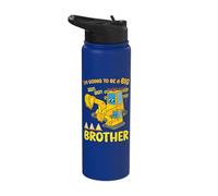 Excavator Child Ready Going to Be A Big Brother Stainless Steel Insulated Water Bottle