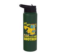 Excavator Child Ready Going to Be A Big Brother Stainless Steel Insulated Water Bottle