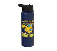 Excavator Child Ready Going to Be A Big Brother Stainless Steel Insulated Water Bottle