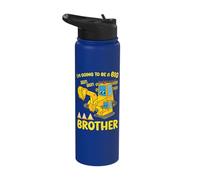 Excavator Child Ready Going to Be A Big Brother Stainless Steel Insulated Water Bottle