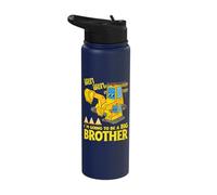 Excavator Child Ready Going to Be A Big Brother Stainless Steel Insulated Water Bottle
