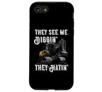 Excavator Construction Vehicle Backhoe They See Me Digging Case for iPhone SE (2020) / 7/8