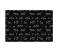 Excavator Construction Vehicle Truck Black Pet Mat for Food and Water Bowl | Pet Feeding Mat Absorbent Dog Mat for Food and Water Bowl No Stains Easy Clean Dog Food Mat Quick Dry Water Dispenser