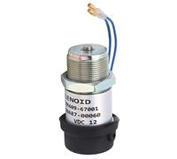 Excavator Flameout Shut Off Solenoid Valve, Flameout Switch for 30A87 00060, DC12V Anti Interference Aluminum Alloy Valve, Compatible with MM432 30501 Gene