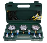 Excavator Hydraulic Pressure Test Kit, Complete Set with Test Point Coupling and High Precision Gauge, Heat and Pressure Hose, for Construction Machinery, in Protective