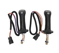 Excavator Joystick Handles, 2Pcs 3 Button Excavator Joystick Handles 6 Pin Aluminum Alloy Easy to Operate for Doosan DH DX150 215 225 300 370-9C