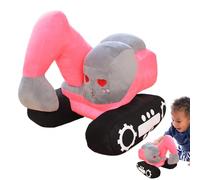 Excavator Plush Toy - Soft Stuffed Truck, Cartoon Digger Pillow, Cute Plush Doll, Cuddly Construction Cushion | Adorable Excavator For Kids Birthday Christmas Party Home Decoration