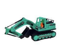 Excavator Push Car - 20.5cm Simulation Vehicle, Rotatable Inertia Digger | Learning Sandbox Machine For Boys Girls Backyard Play Park Activity Center, Preschool Construction Toy
