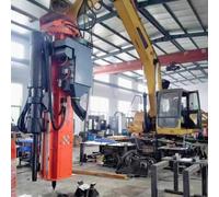Excavator Rock Drilling Attachment, Integrated Splitter | Hydraulic drilling and splitting system for rock excavation, stone removal, quarrying, foundation work tunnel construction