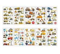 Excavator Stickers Children'S Cartoon Disposable Temporary Toy Baby Car Engineering Vehicle Tattoo Stickers69*120mm