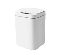 EXCBIOZ Smart Trash Can,Home for Smart Sensor Trash Can Rechargeable Small Household Waste Bin Plastic Basket Bucket for Office Kitchen Bedroom Home, 8.46x8.07x13.39in, white