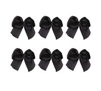 EXCEART 100 Pcs Mini Satin Ribbon Bows Flowers Sewing Appliques Scrapbooking Embellishment for DIY Craft Wedding Gift Hair Clip Bowknot Decoration 2. 2 x 2cm Black