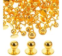 EXCEART 100pcs Chef Buttons Chef Coat Button Round Movable Jacket Button Service Buttons Suit Sewing for Kitchen Server Waiter Golden