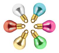 EXCEART 100pcs Christmas Plastic Bulb Beads Mini Round Shatterproof Ball Colorful Light Bulb Beads Decorative Tree Ornaments for Parties DIY Craft Projects