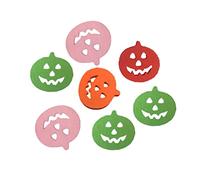 EXCEART 100pcs Pumpkin Wooden Buttons DIY Sewing Buttons for Crafting Projects Fine-Edged Pattern Design