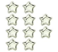 EXCEART 10Pcs Christmas Paper Plates Star Foil Paper Party Dishes Pentagram Disposable Paper Trays for Appetizers Dessert Birthday Party Supplies (Golden)