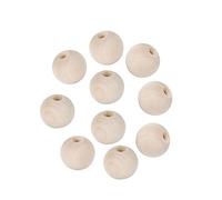 EXCEART 10Pcs Creative Wooden Beads Round Spacer Beads for DIY Jewellery, Mini Hole Design Round Supplies for Home Decoration Bracelet Making