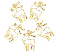EXCEART 10pcs Epoxy Frame Gold Christmas Pendants Snowman Alloy Pendant Christmas Theme Open Bezel Pendants Christmas Reindeer Charms Earrings Diy Preserve Color Zinc Alloy Christmas Tree