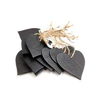 Exceart 10pcs Heart Shape Hanging Plaque DIY Wood Board White Blackboard Welcome Sign for Home Decor Creative Wall Hanging Decoration Lightweight and Craft