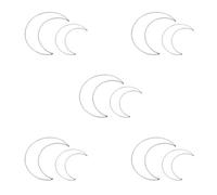 EXCEART 10Pcs Metal Dream Catcher Ring Moon Shaped Dream Catcher Hoop Circles Dream Catcher Frame DIY Craft Tools for Dream Catcher Making S+L